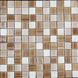 Mosaïque Cristal a Rayures Marron