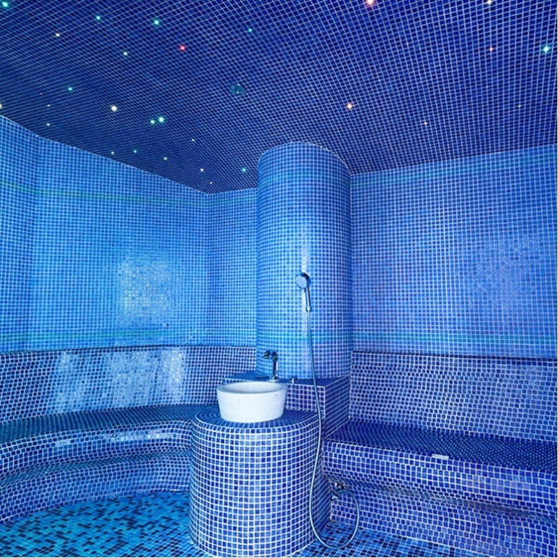 Mosaïque Pate de Verre Bleu Ciel
