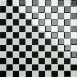 Mosaïque  Cristal Noir Blanc