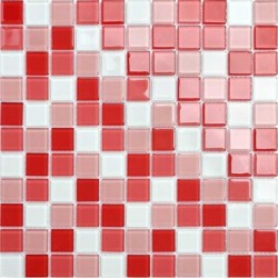 Mosaïque  Cristal Rouge Blanc