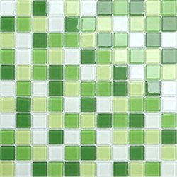 Mosaïque  Cristal Vert eaux Vert Foncé