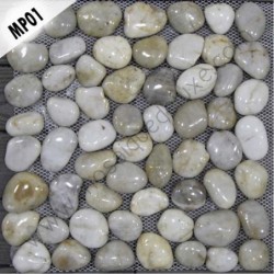 Mosaïque Galet Blanc
