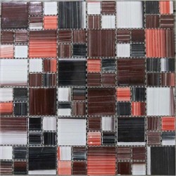 Mosaïque Cristal Rouge et Noir