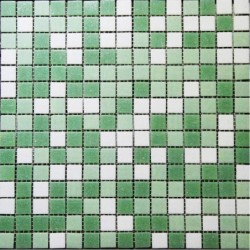 Mosaïque Pate de Verre Vert